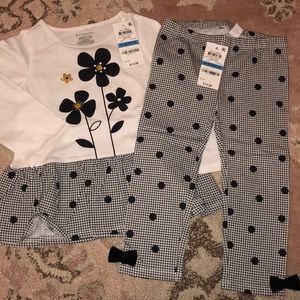 Toddler Girls Houndstooth Matching Outfit